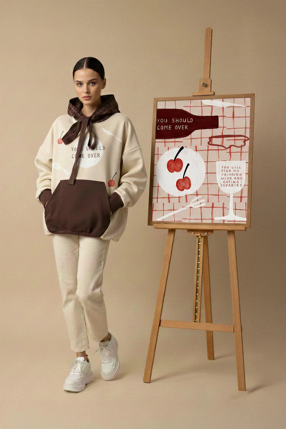 Bluza z wiązaniem Come Over x Kit Agar - Image 2