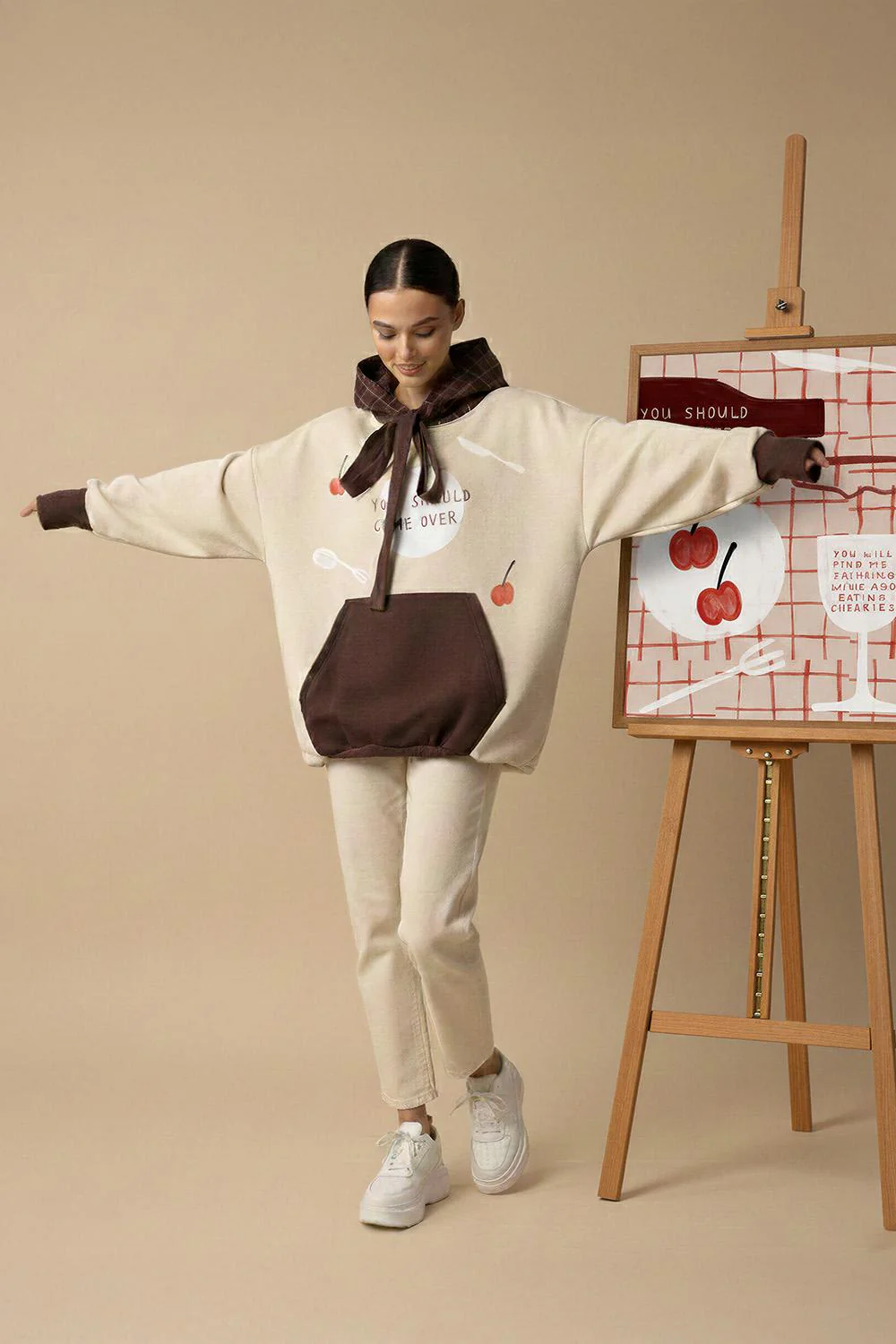Bluza z wiązaniem Come Over x Kit Agar - Image 3
