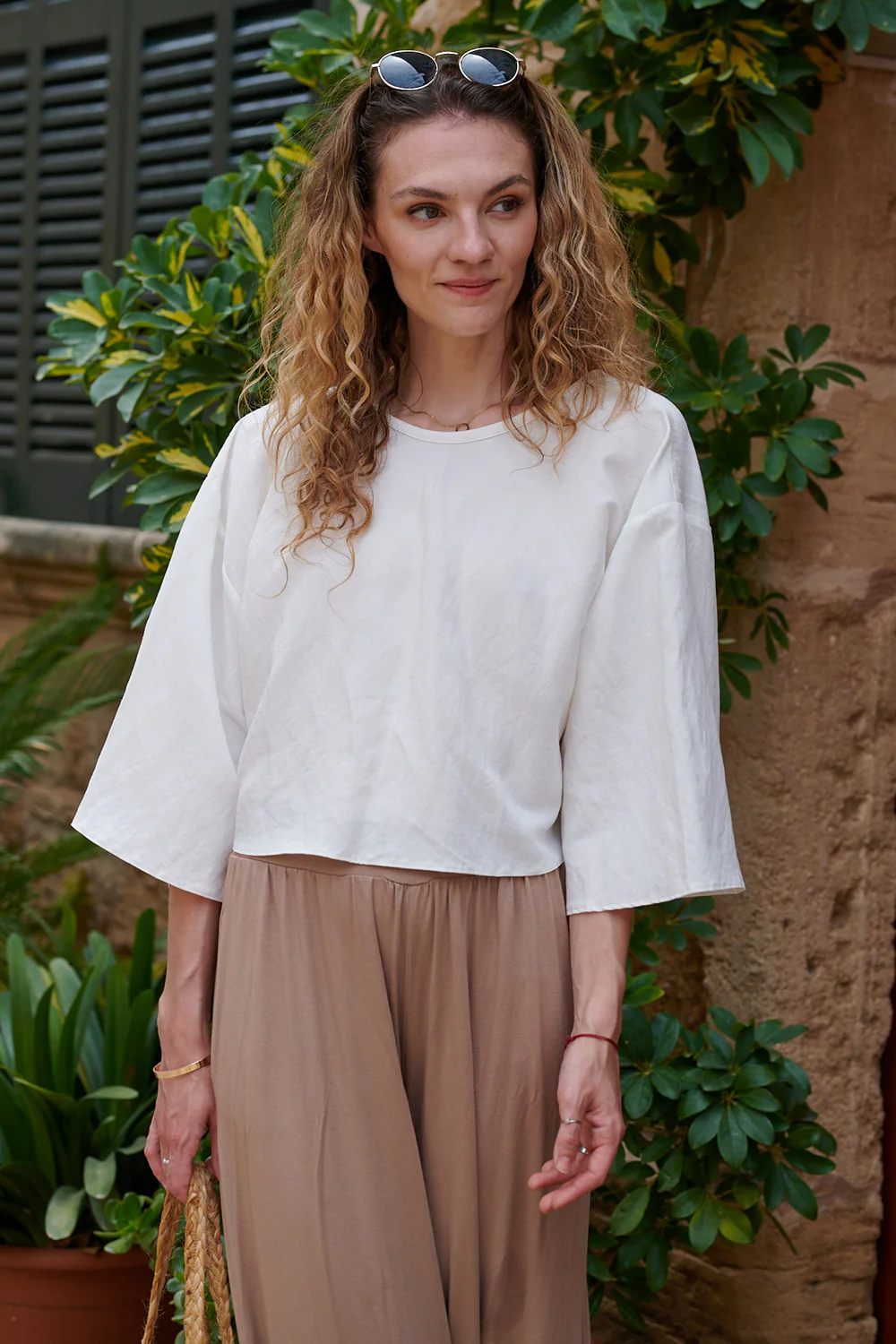 Bluzka wiązana Ivory Moon - Image 5