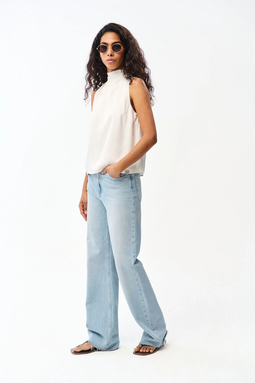 Bluzka z wiązaniem Mystic Blush - Image 20