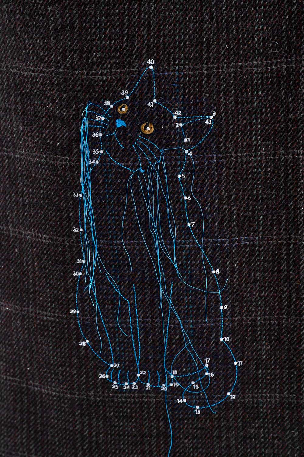 Klasyczny płaszcz z wełną Midnight Whiskers - Image 3