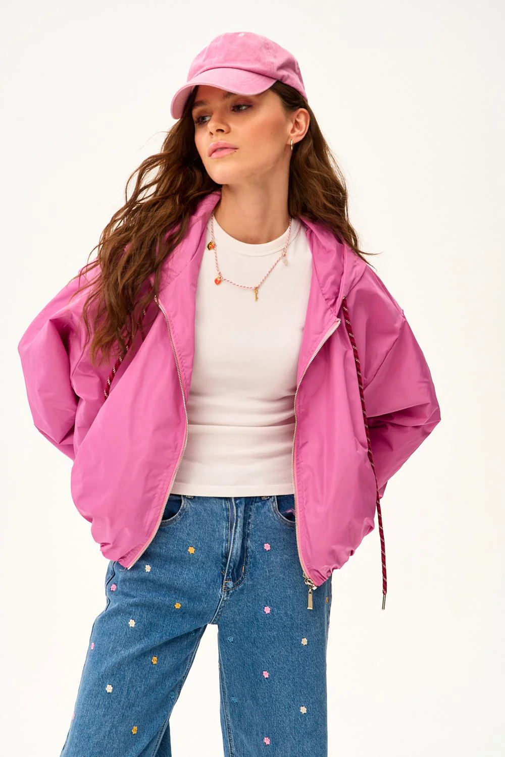 Krótka parka z kapturem Dahlia Crush - Image 11