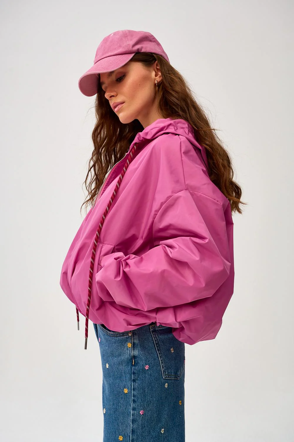 Krótka parka z kapturem Dahlia Crush - Image 14