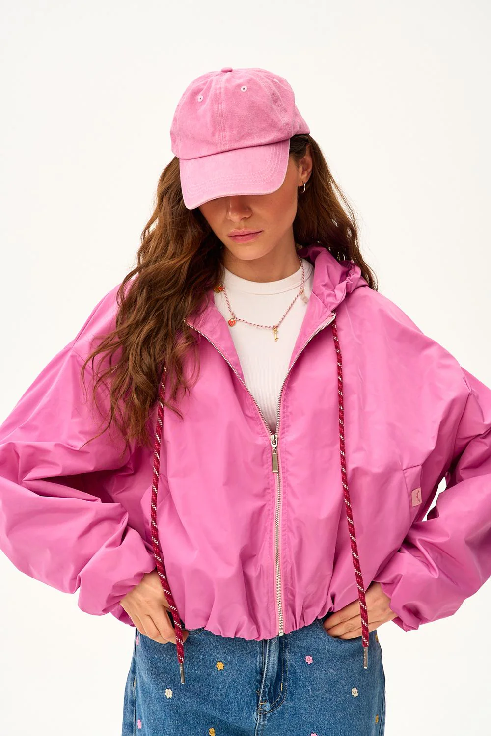 Krótka parka z kapturem Dahlia Crush - Image 15