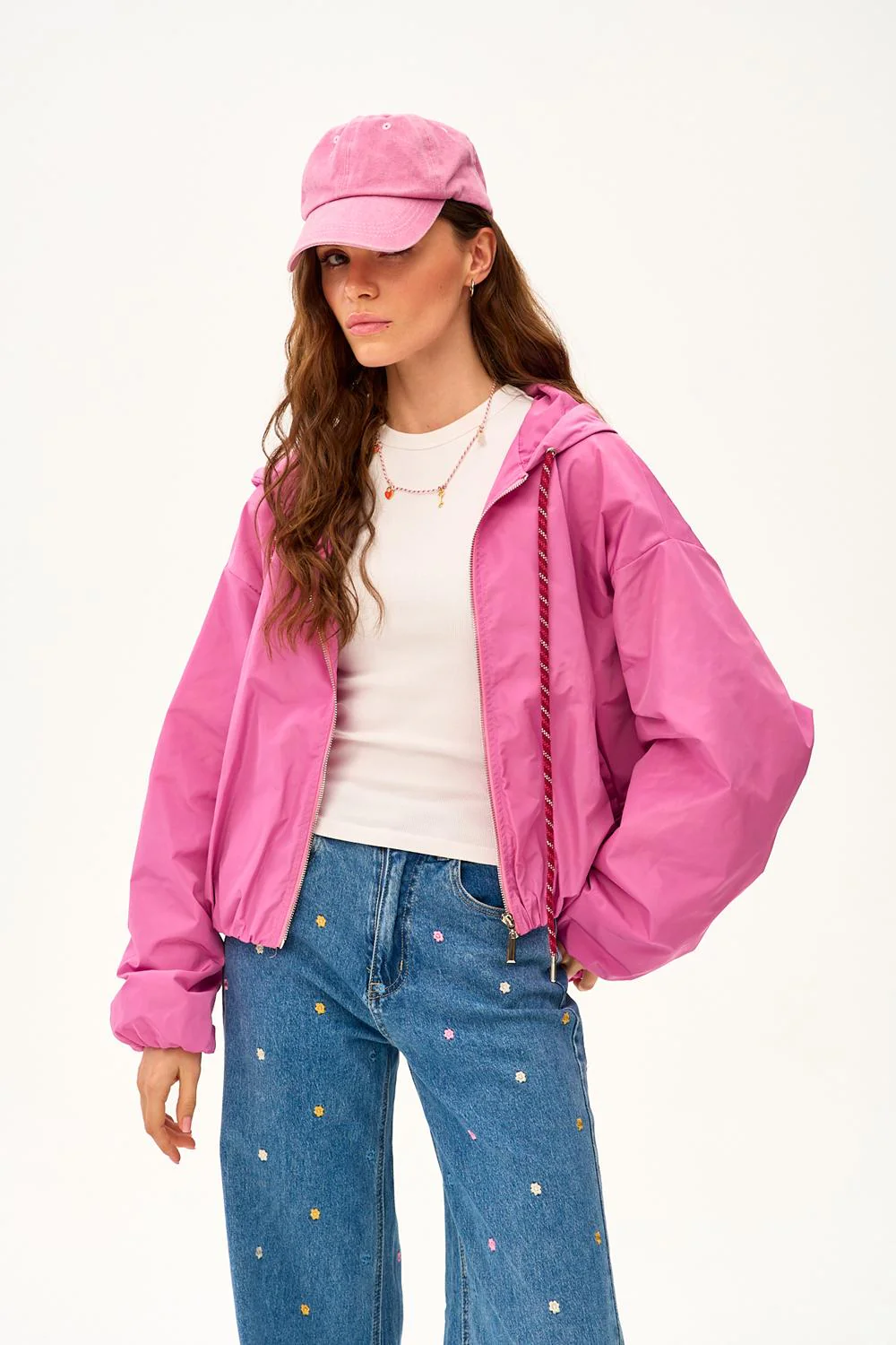 Krótka parka z kapturem Dahlia Crush - Image 23