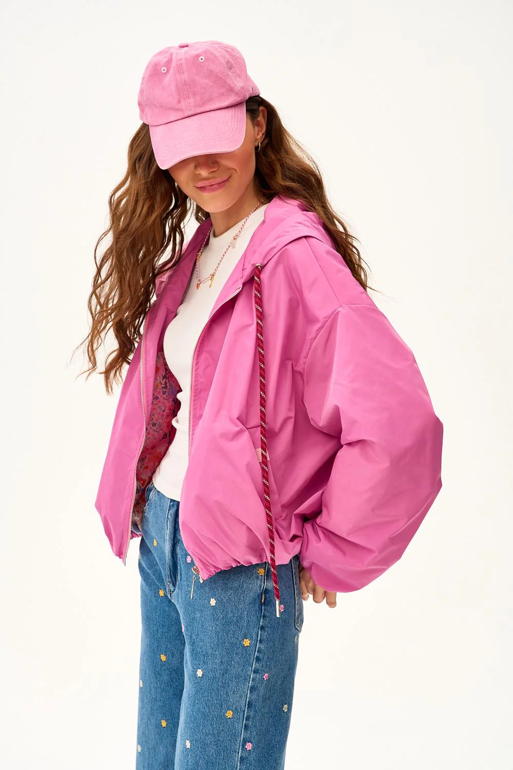 Krótka parka z kapturem Dahlia Crush - Image 25