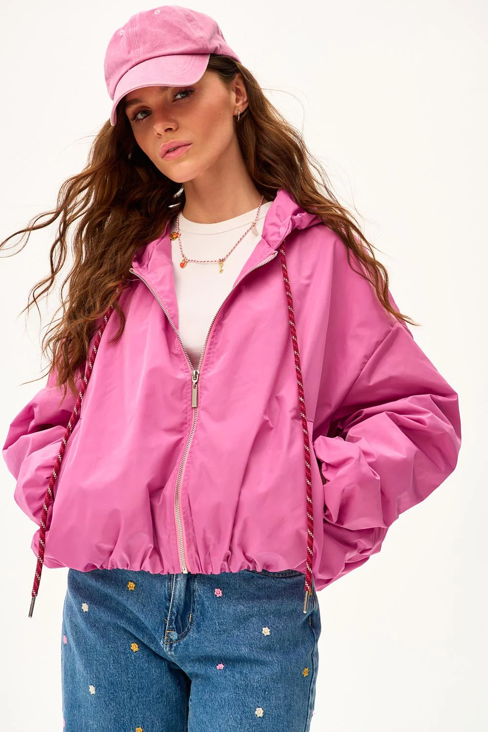 Krótka parka z kapturem Dahlia Crush - Image 31