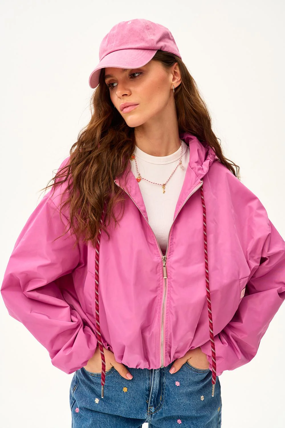 Krótka parka z kapturem Dahlia Crush - Image 6