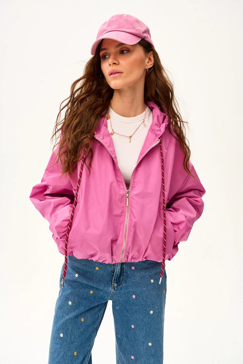 Krótka parka z kapturem Dahlia Crush - Image 7