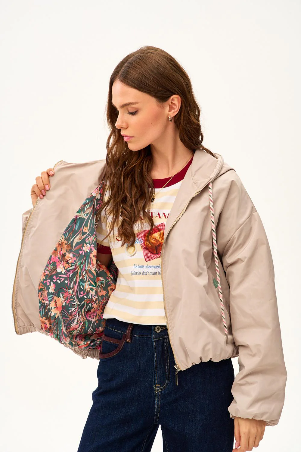 Krótka parka z kapturem Desert Flower - Image 14