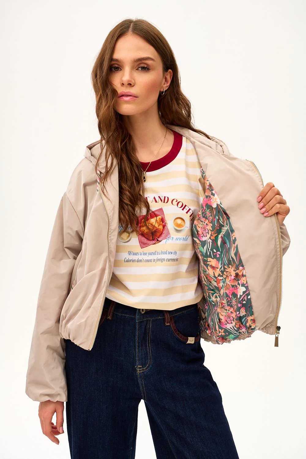 Krótka parka z kapturem Desert Flower - Image 16