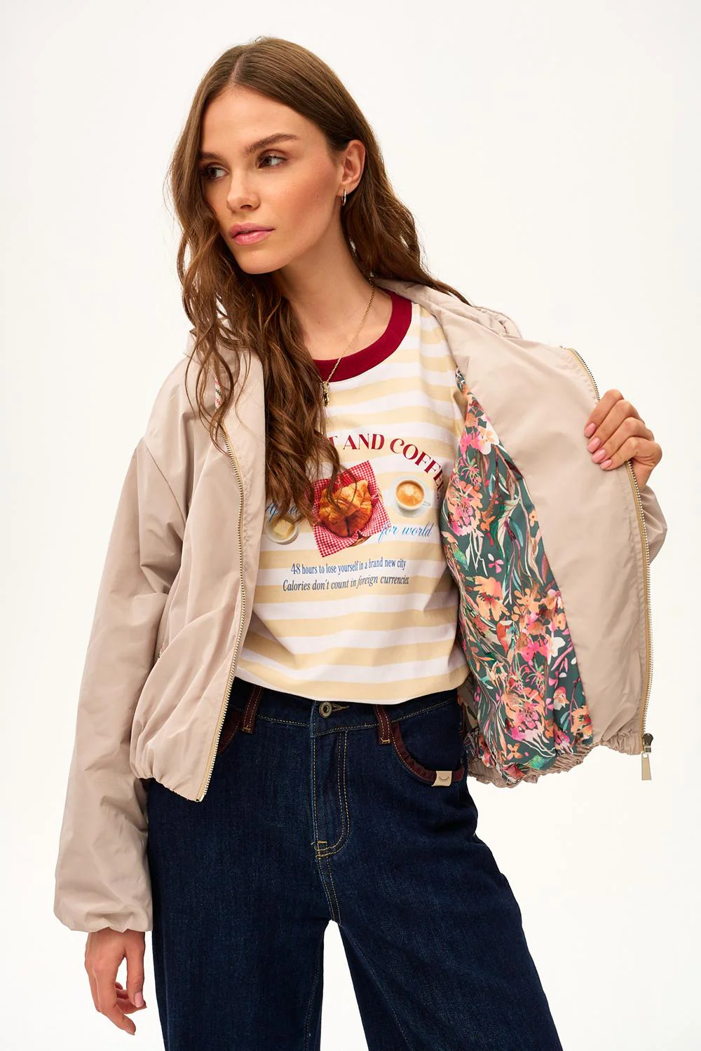Krótka parka z kapturem Desert Flower - Image 4