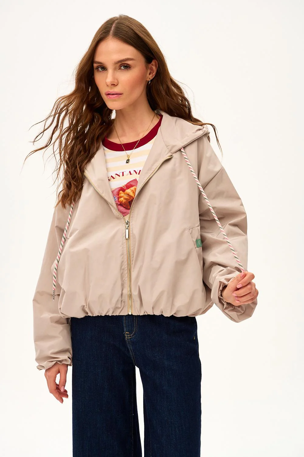 Krótka parka z kapturem Desert Flower - Image 5