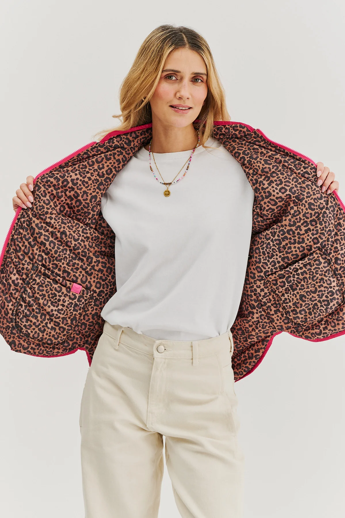 Kurtka dwustronna Pink Cheetah - Image 14