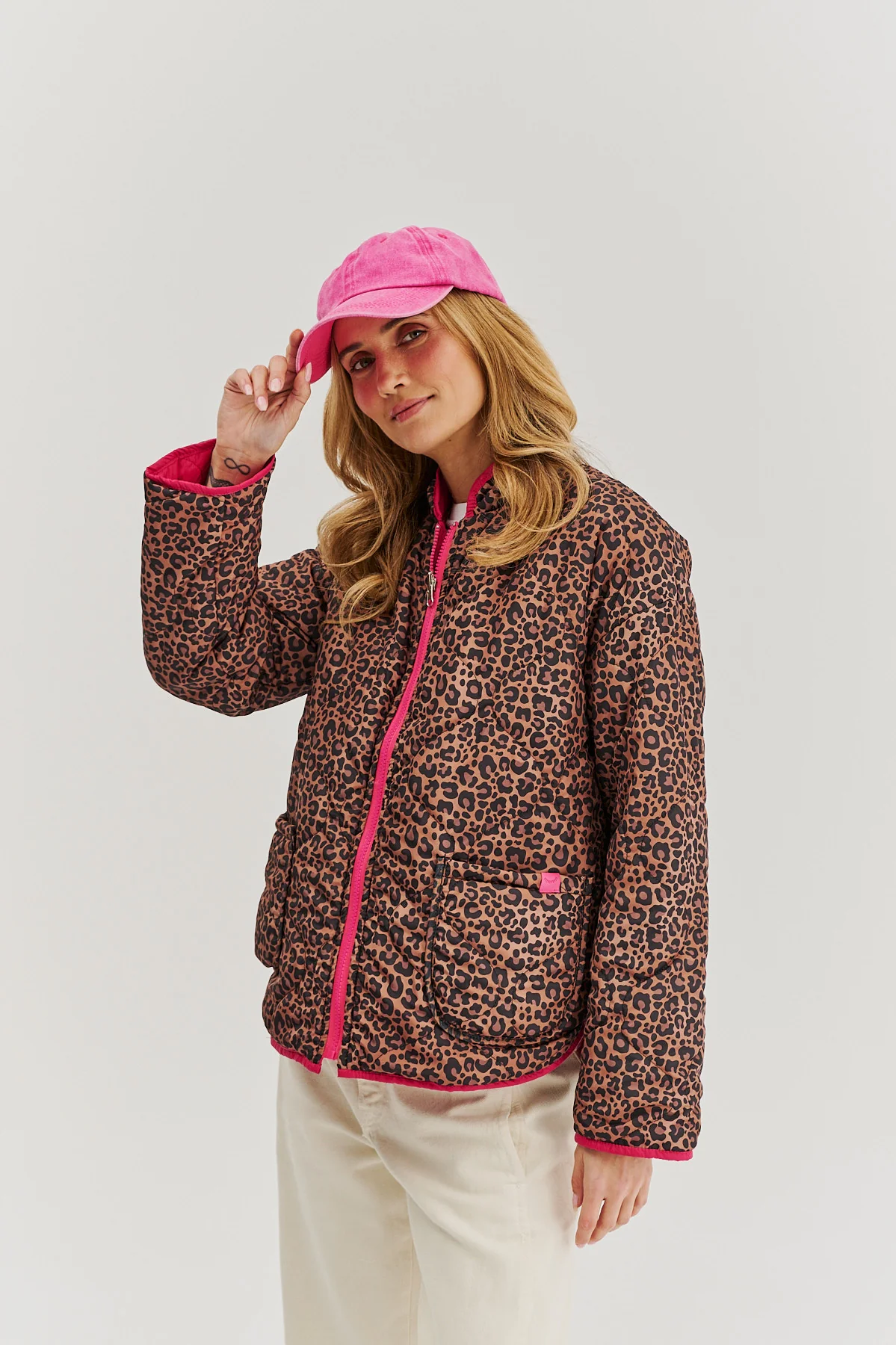 Kurtka dwustronna Pink Cheetah - Image 8