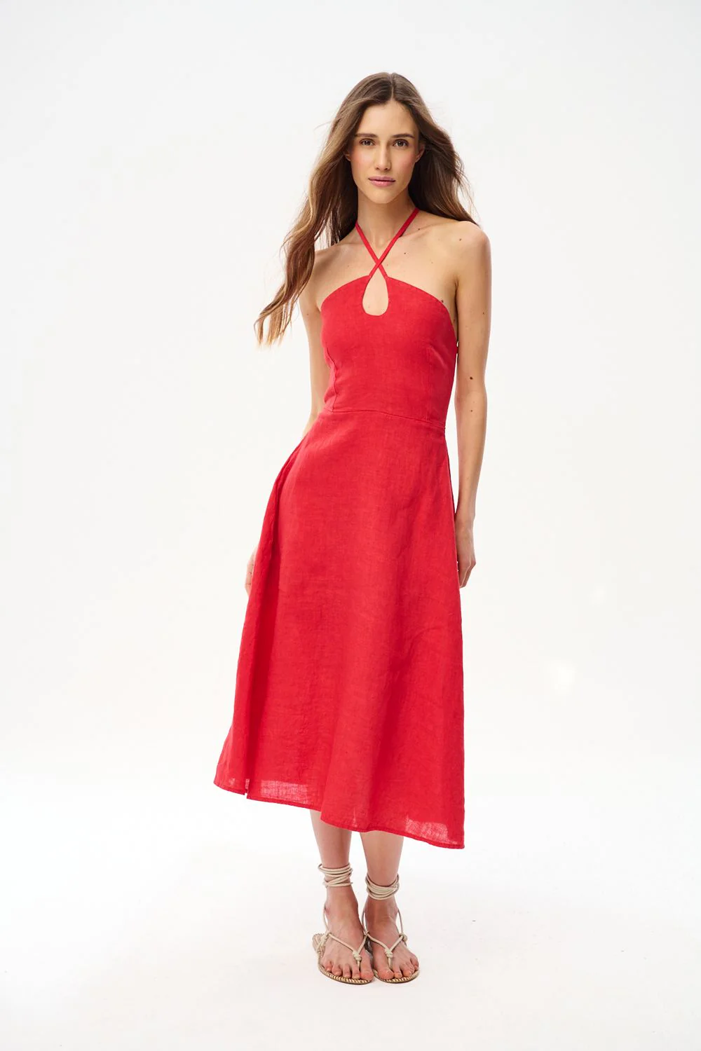 Lniana sukienka midi Cherry Trouble - Image 15