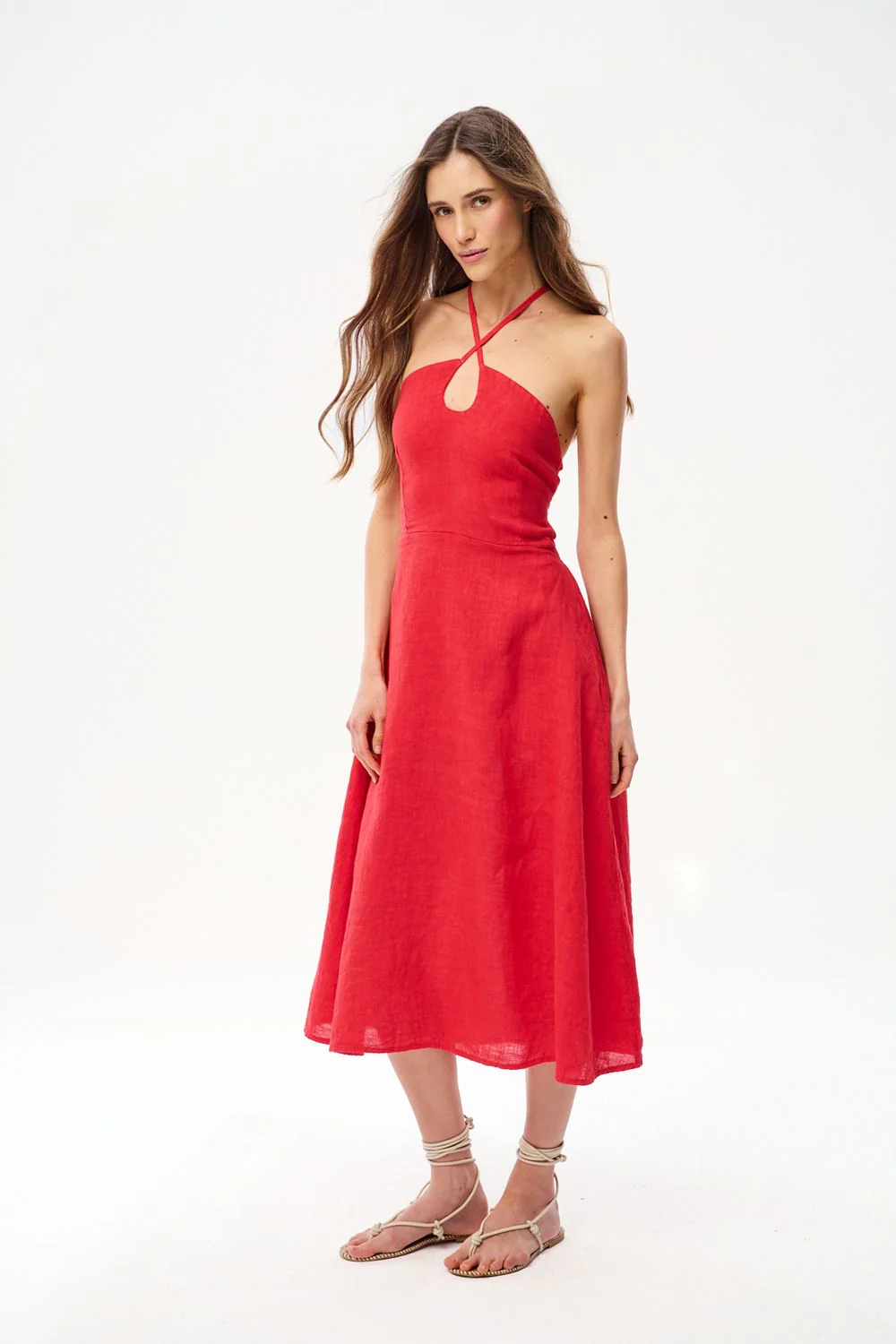 Lniana sukienka midi Cherry Trouble - Image 16