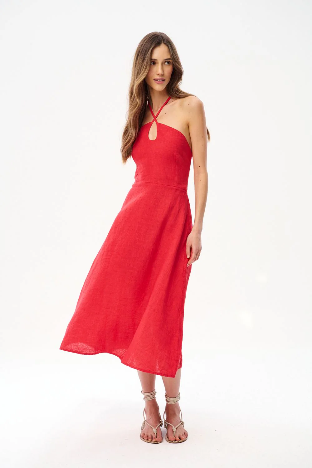 Lniana sukienka midi Cherry Trouble - Image 6