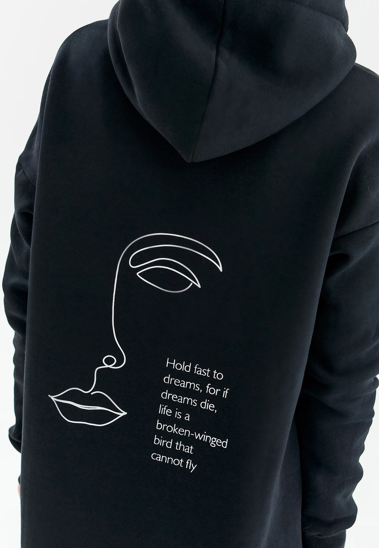 Longline Hoodie Hold Fast To Dreams - Image 15