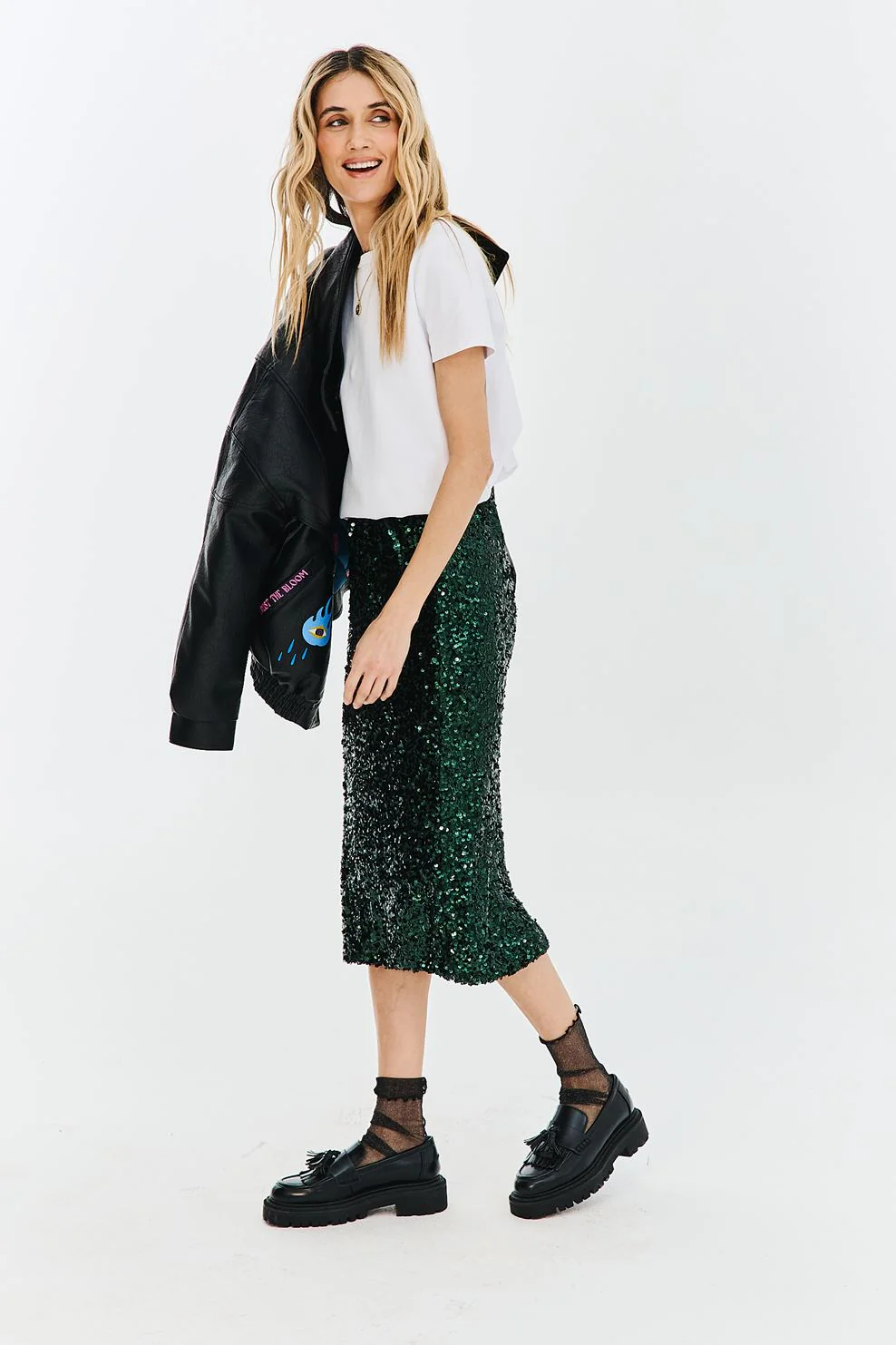 Spódnica cekinowa Emerald Glam - Image 5