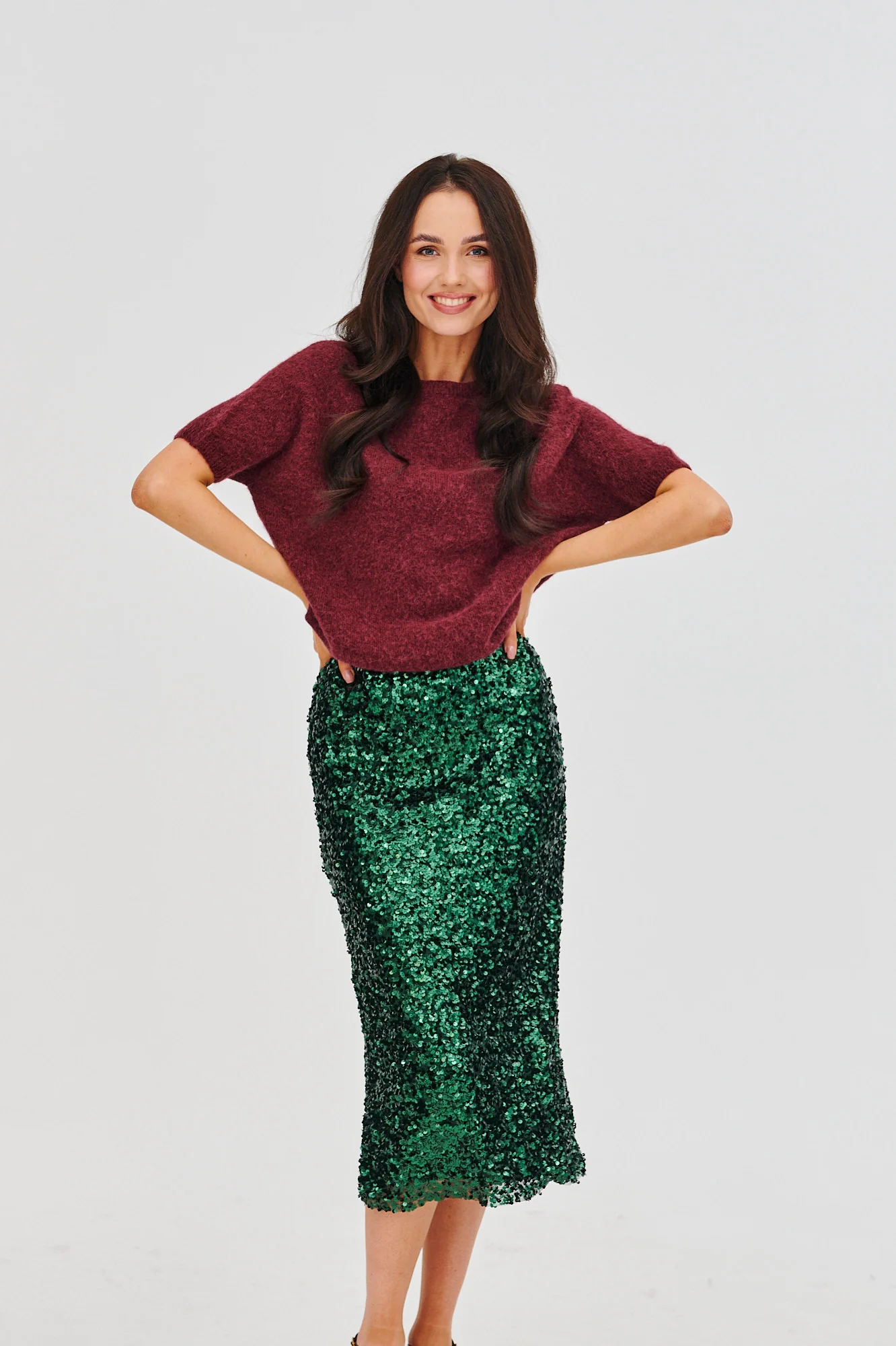 Spódnica cekinowa Emerald Glam - Image 9