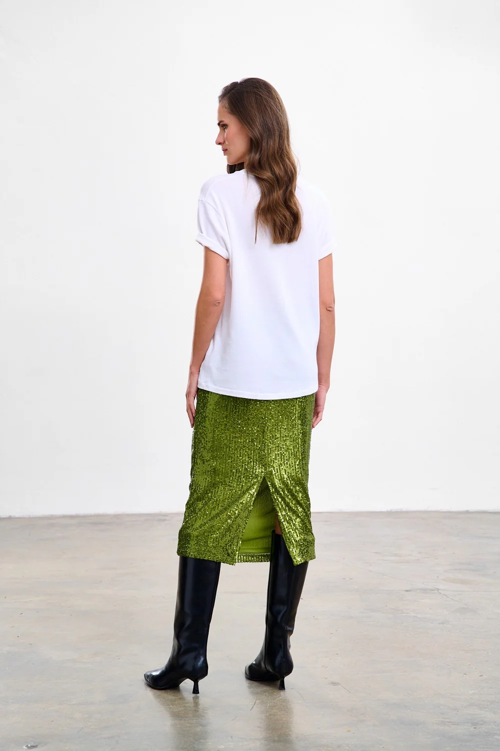 Spódnica cekinowa Frosted Matcha - Image 14