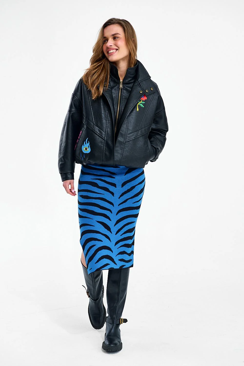 Spódnica dzianinowa Blue Rebel - Image 10