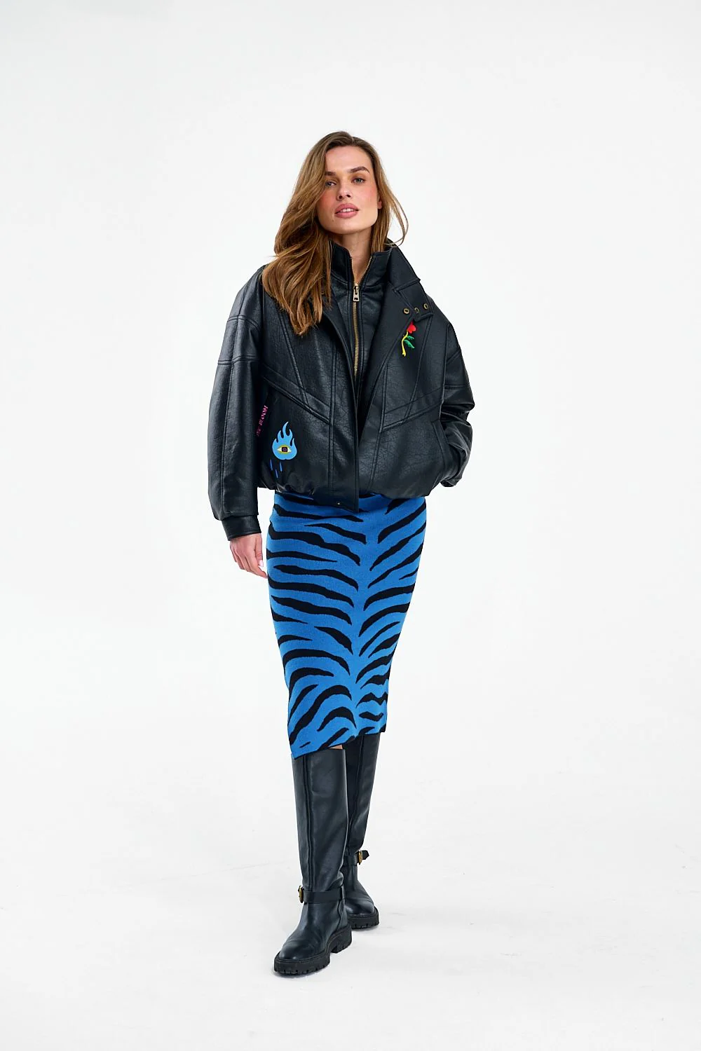 Spódnica dzianinowa Blue Rebel - Image 11