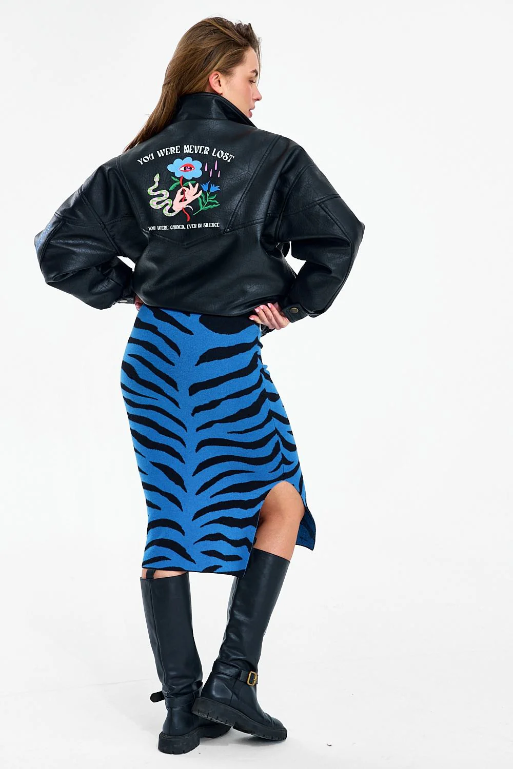 Spódnica dzianinowa Blue Rebel - Image 2