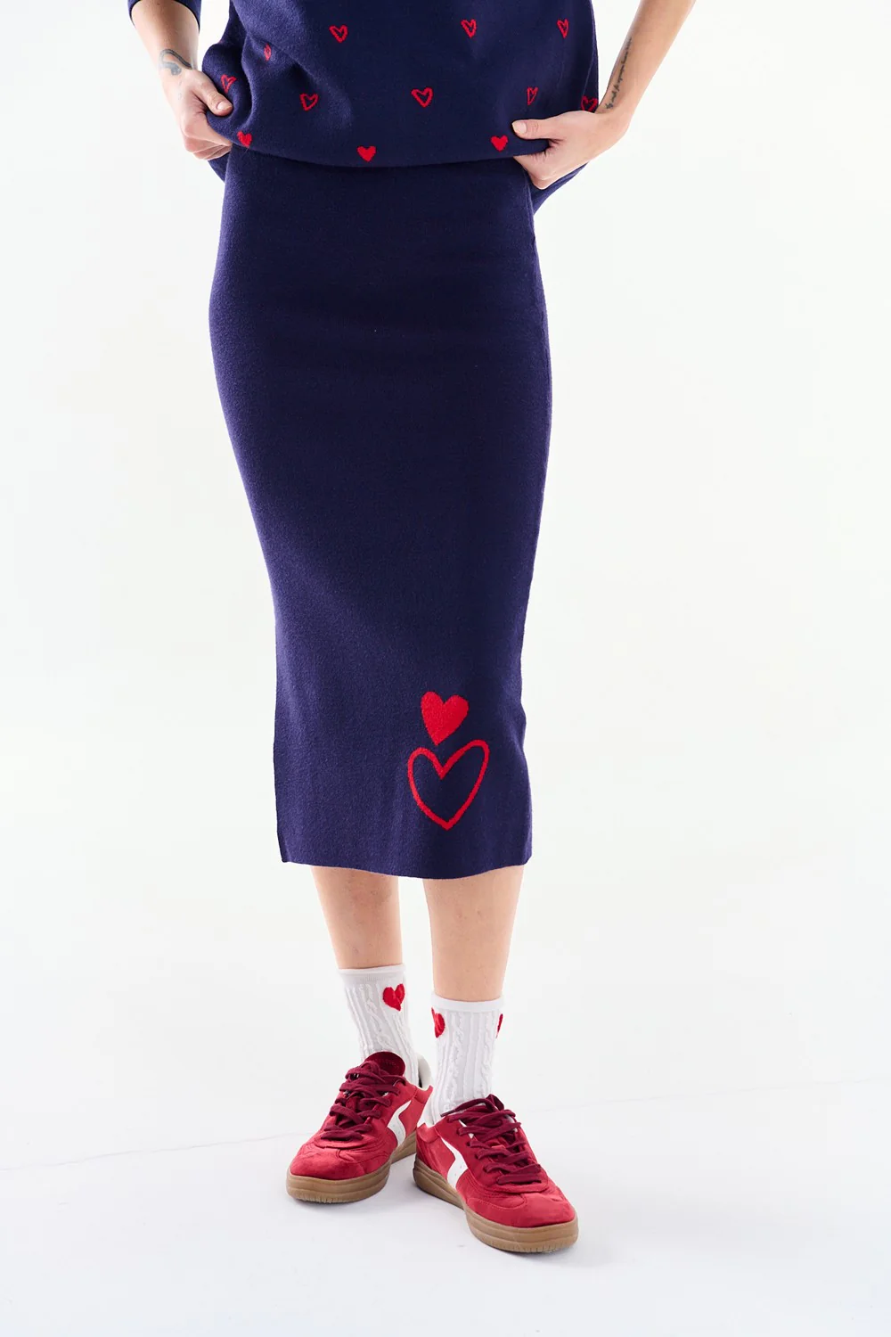 Spódnica dzianinowa Double Heart - Image 2