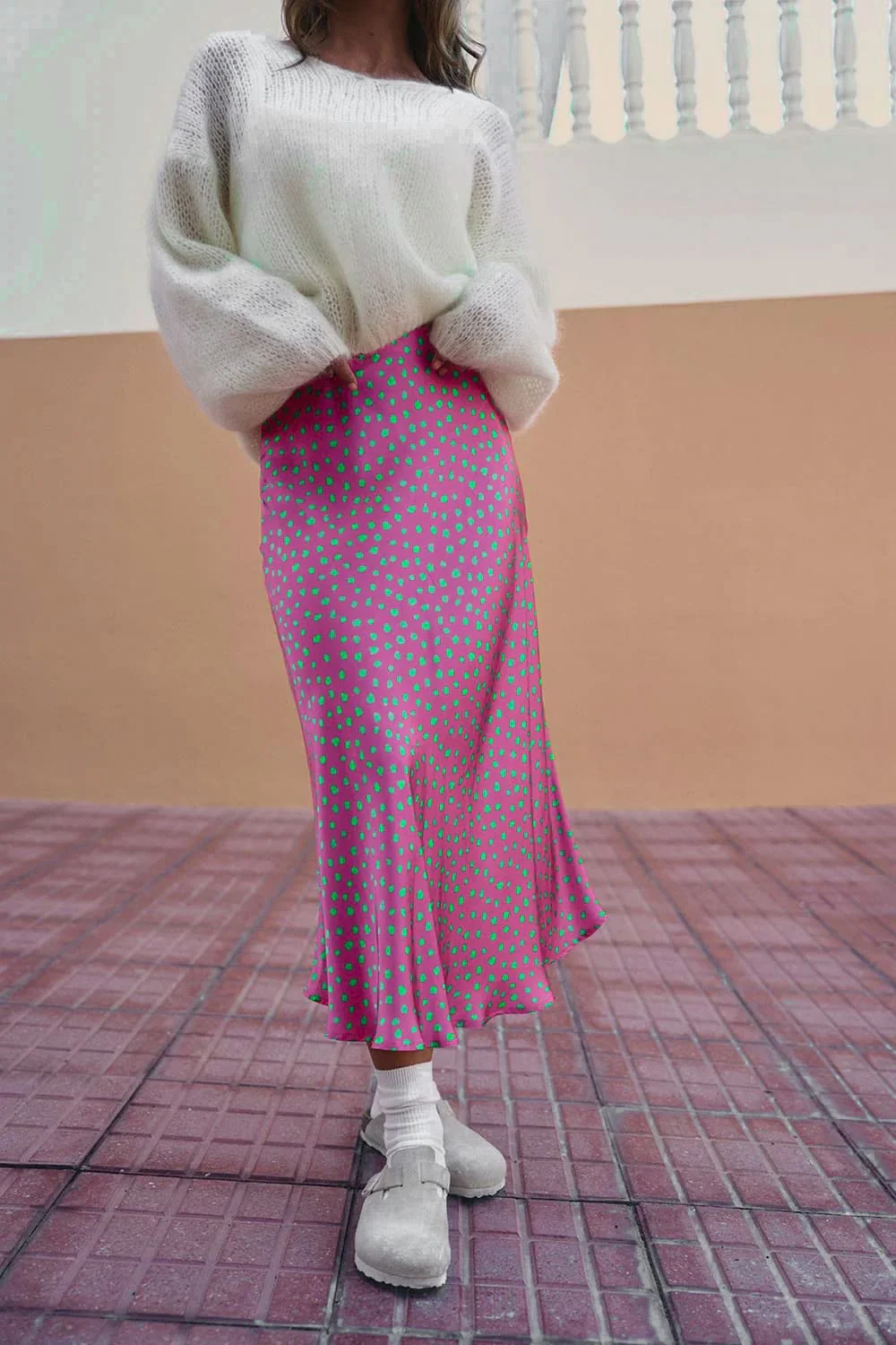 Spódnica midi Thunder Pink - Image 4
