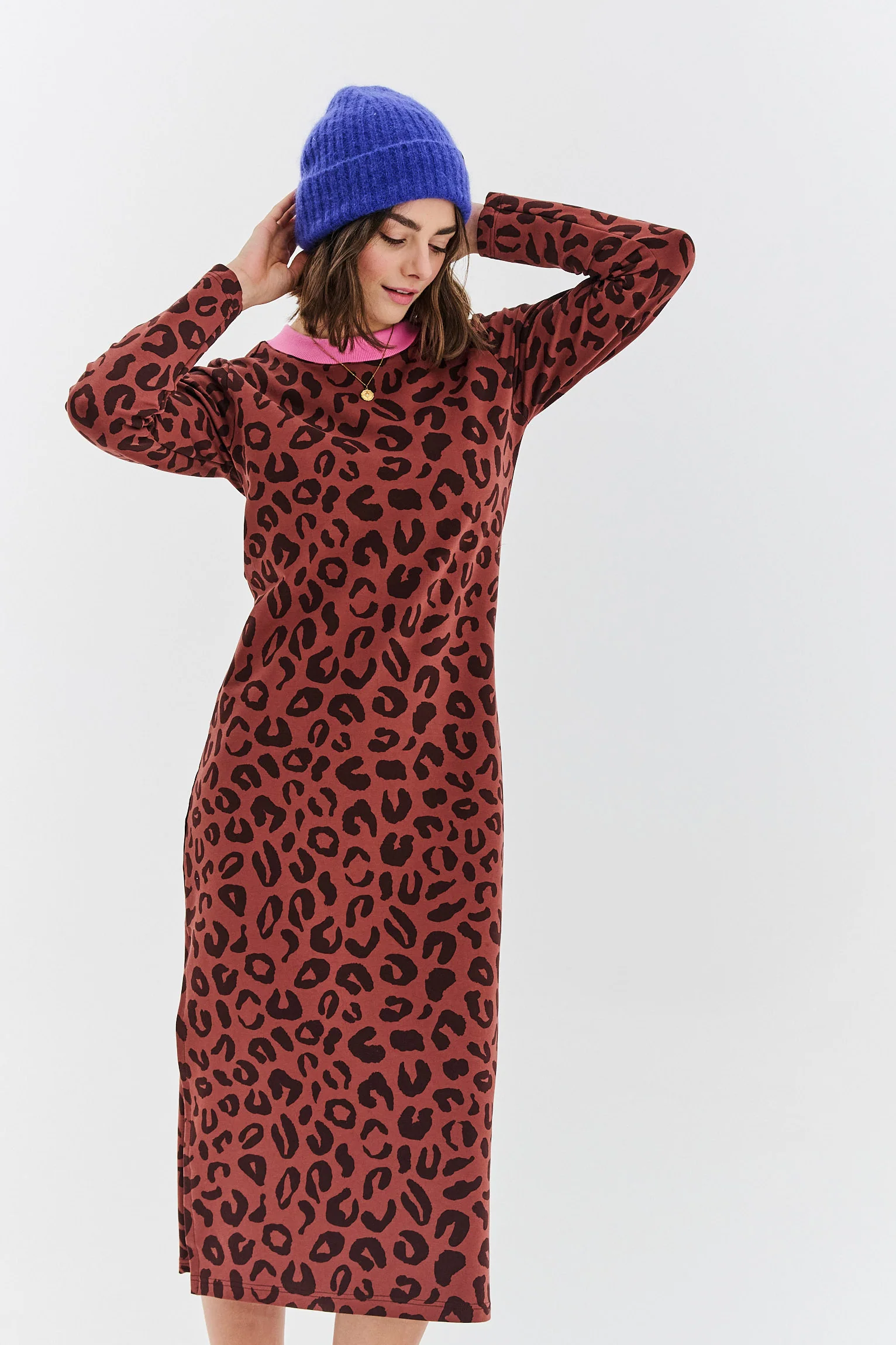 Sukienka dzianinowa Modern Leopard - Image 6