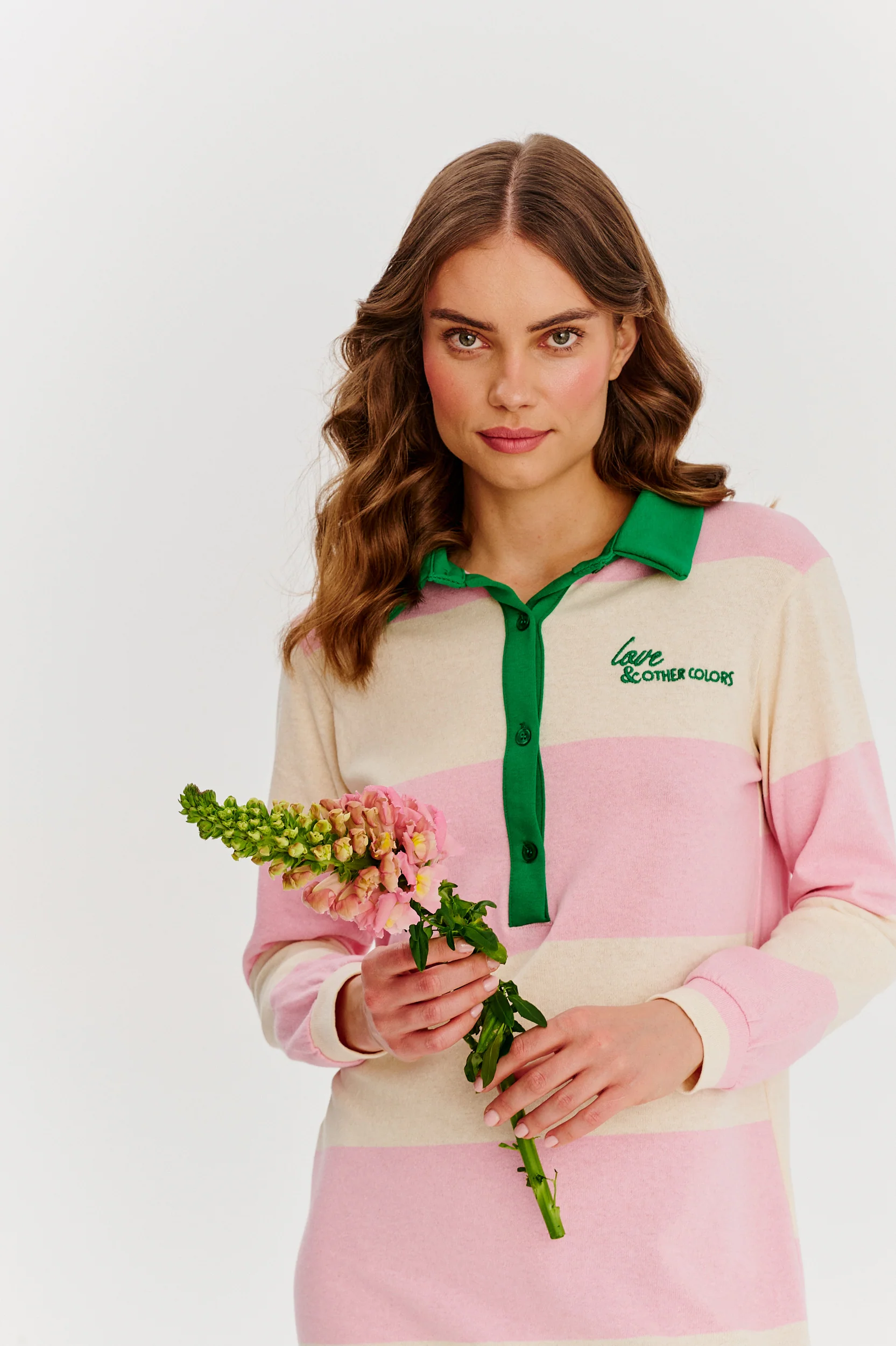 Sukienka dzianinowa polo Blossom Haze - Image 8