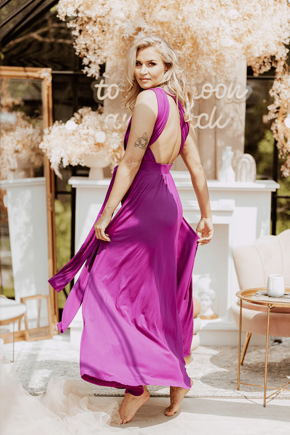 Sukienka infinity maxi Magenta Love - Image 3