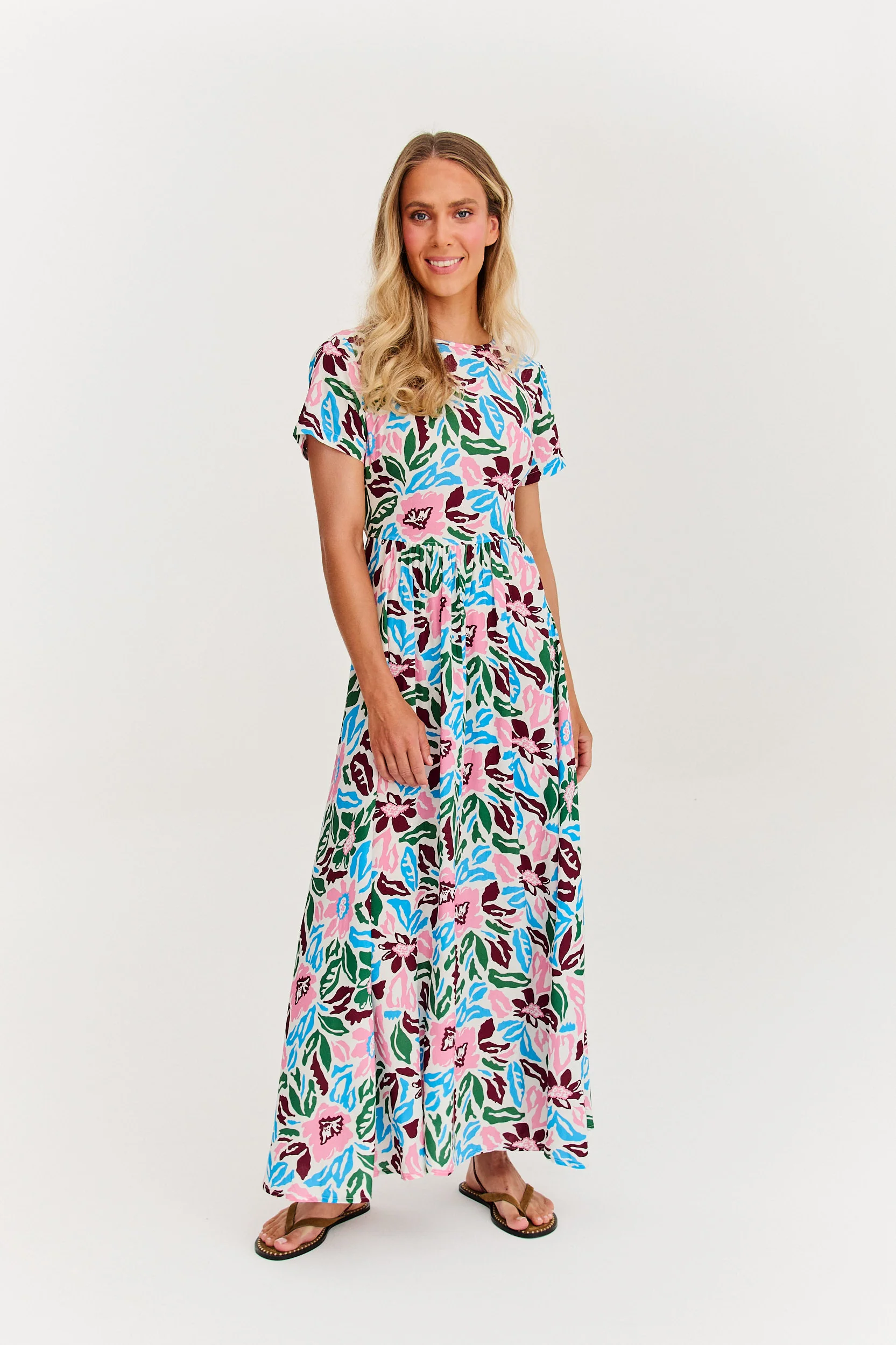 Sukienka maxi z odkrytymi plecami Dancing Petals - Image 11