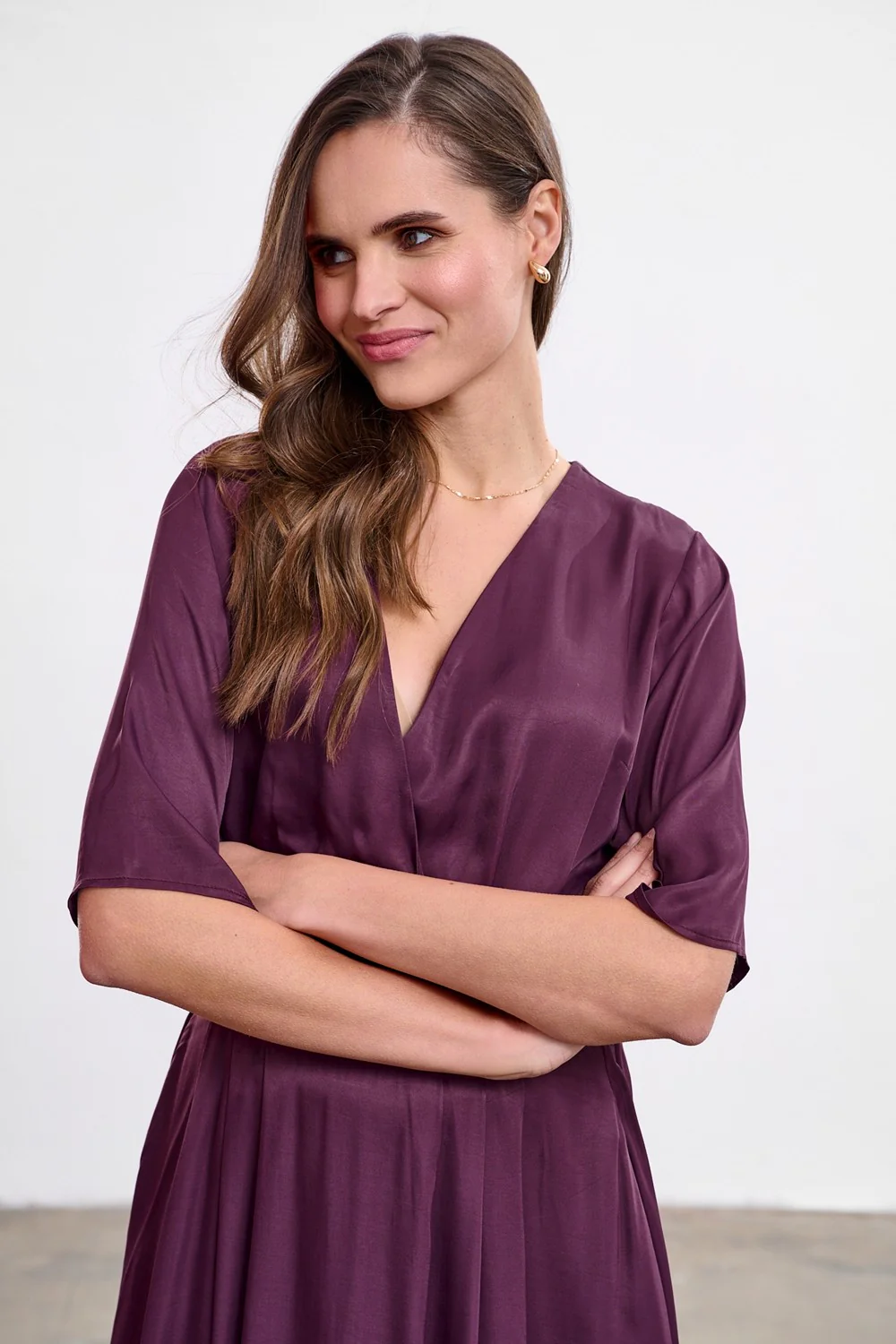 Sukienka midi Plum Affair - Image 3