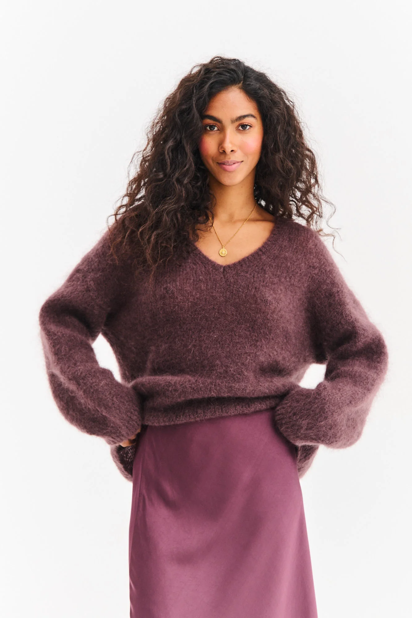 Sweter moherowy Brown Mirage - Image 13