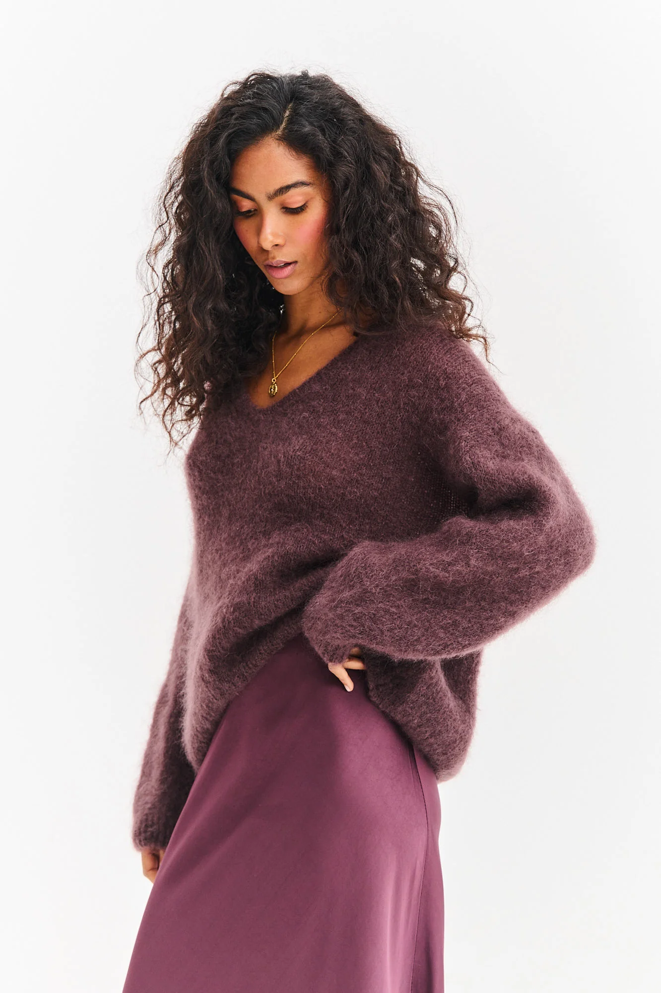Sweter moherowy Brown Mirage - Image 14