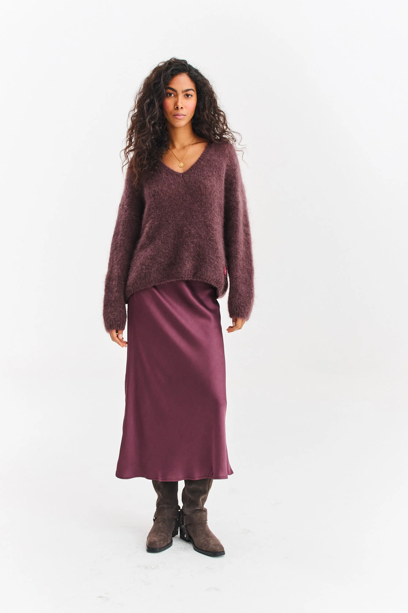 Sweter moherowy Brown Mirage - Image 16