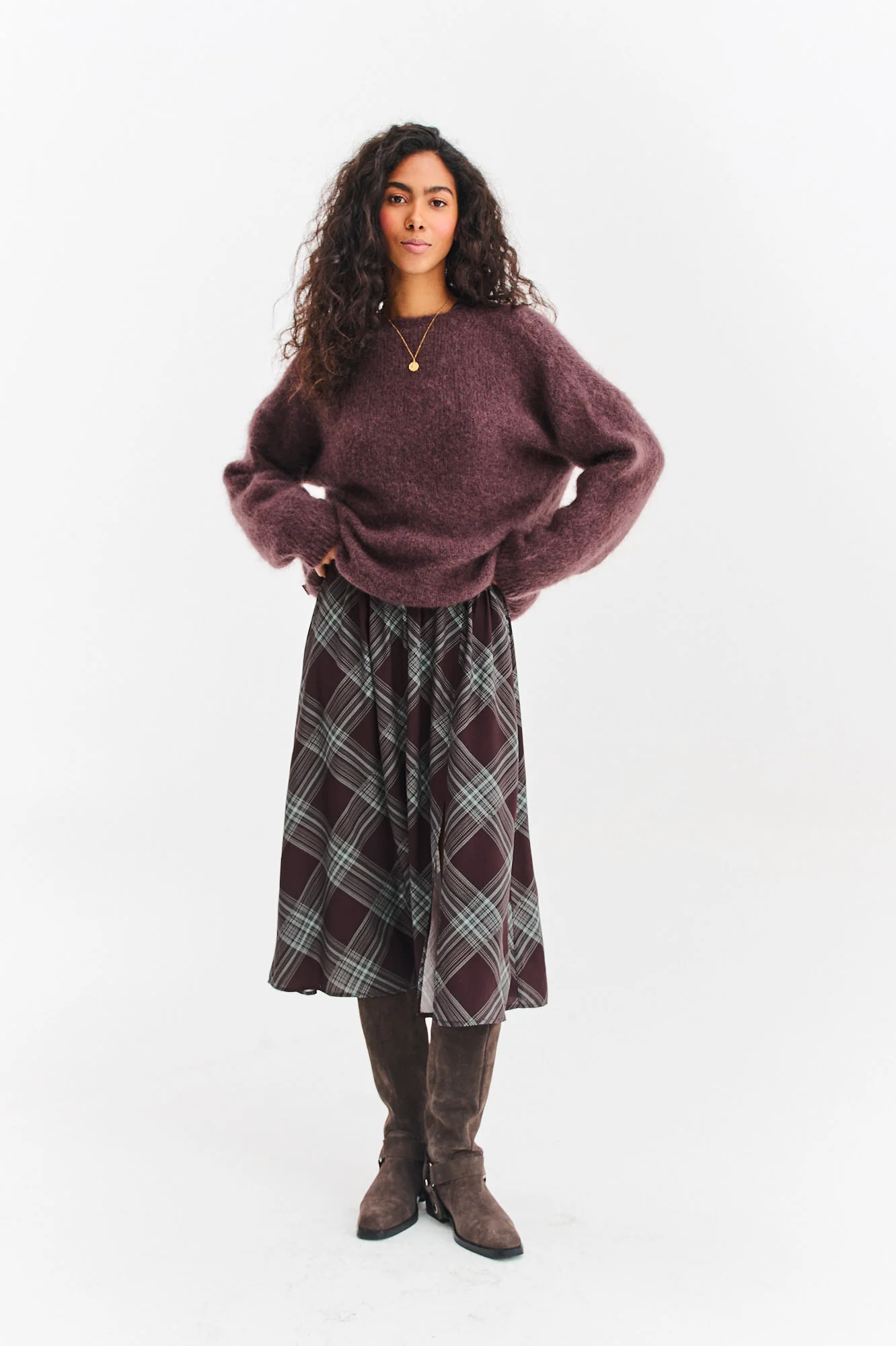 Sweter moherowy Brown Mirage - Image 17