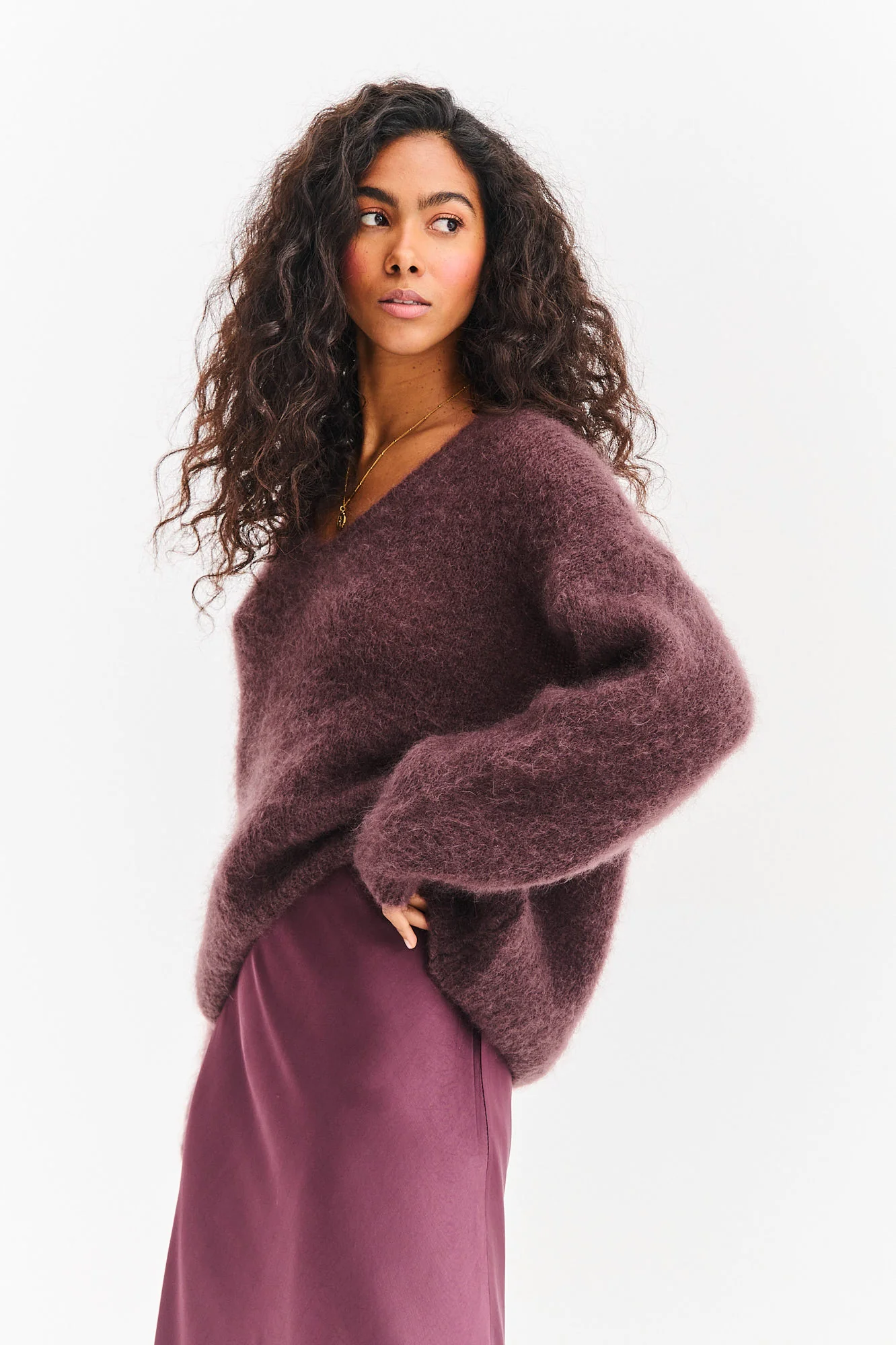 Sweter moherowy Brown Mirage - Image 2