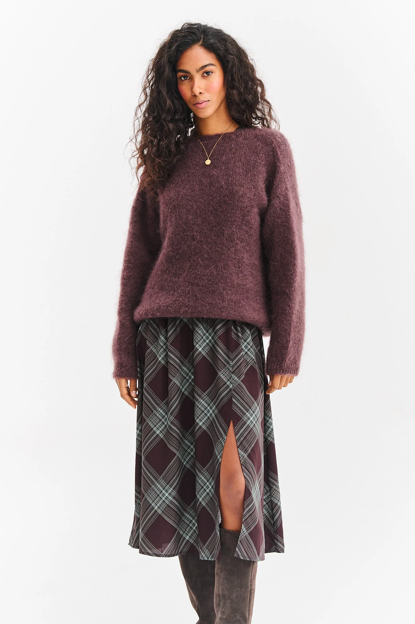 Sweter moherowy Brown Mirage - Image 24
