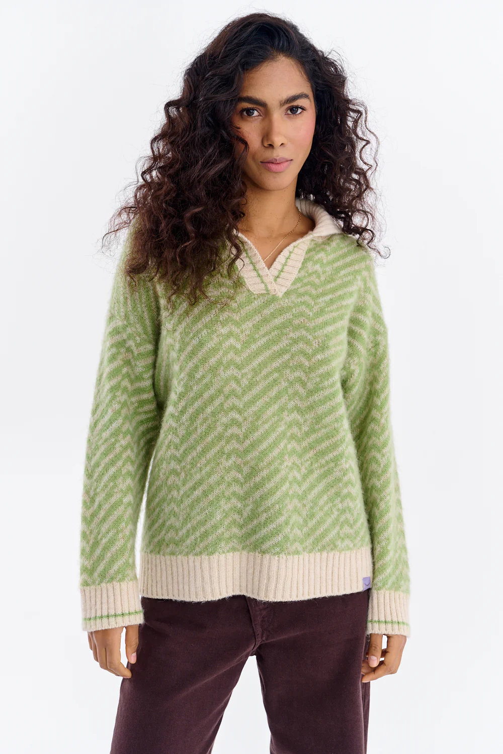 Sweter polo z moherem Almost Silence - Image 2
