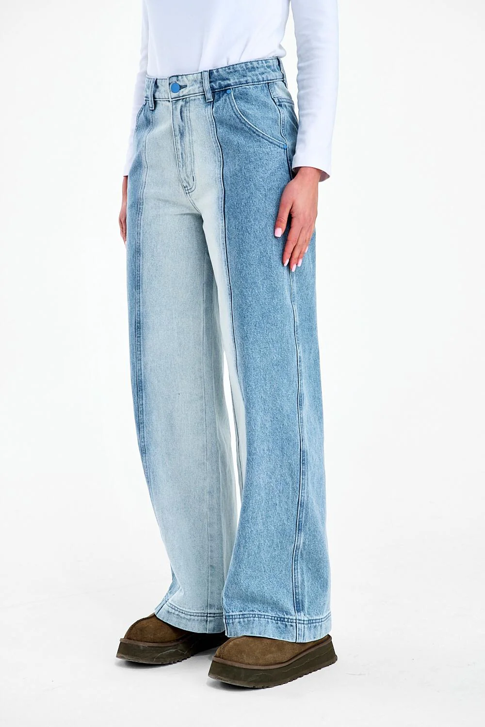 Szerokie spodnie jeansowe Secret Shine - Image 17