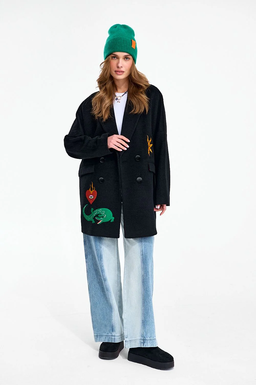 Szerokie spodnie jeansowe Secret Shine - Image 18