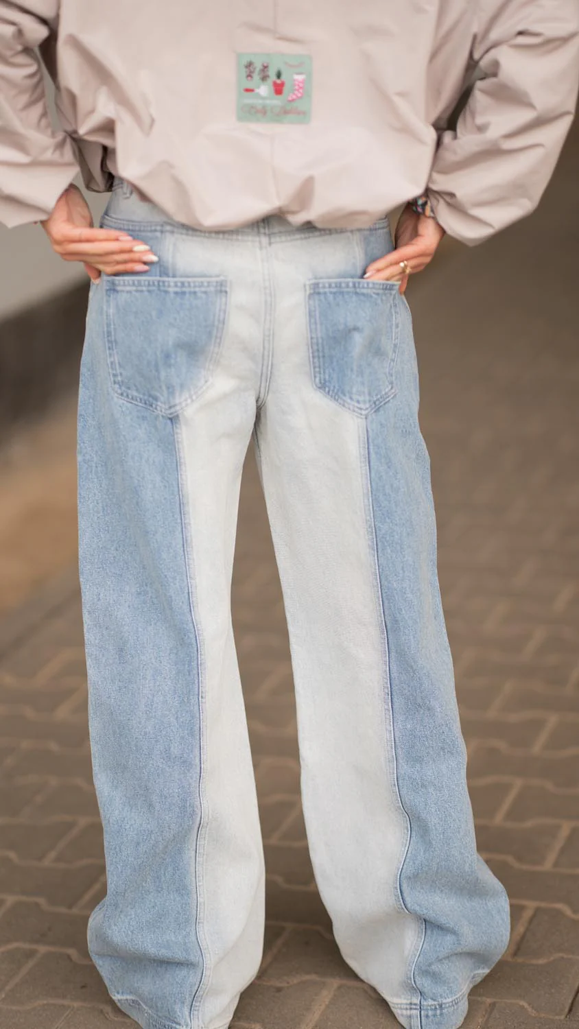 Szerokie spodnie jeansowe Secret Shine - Image 4
