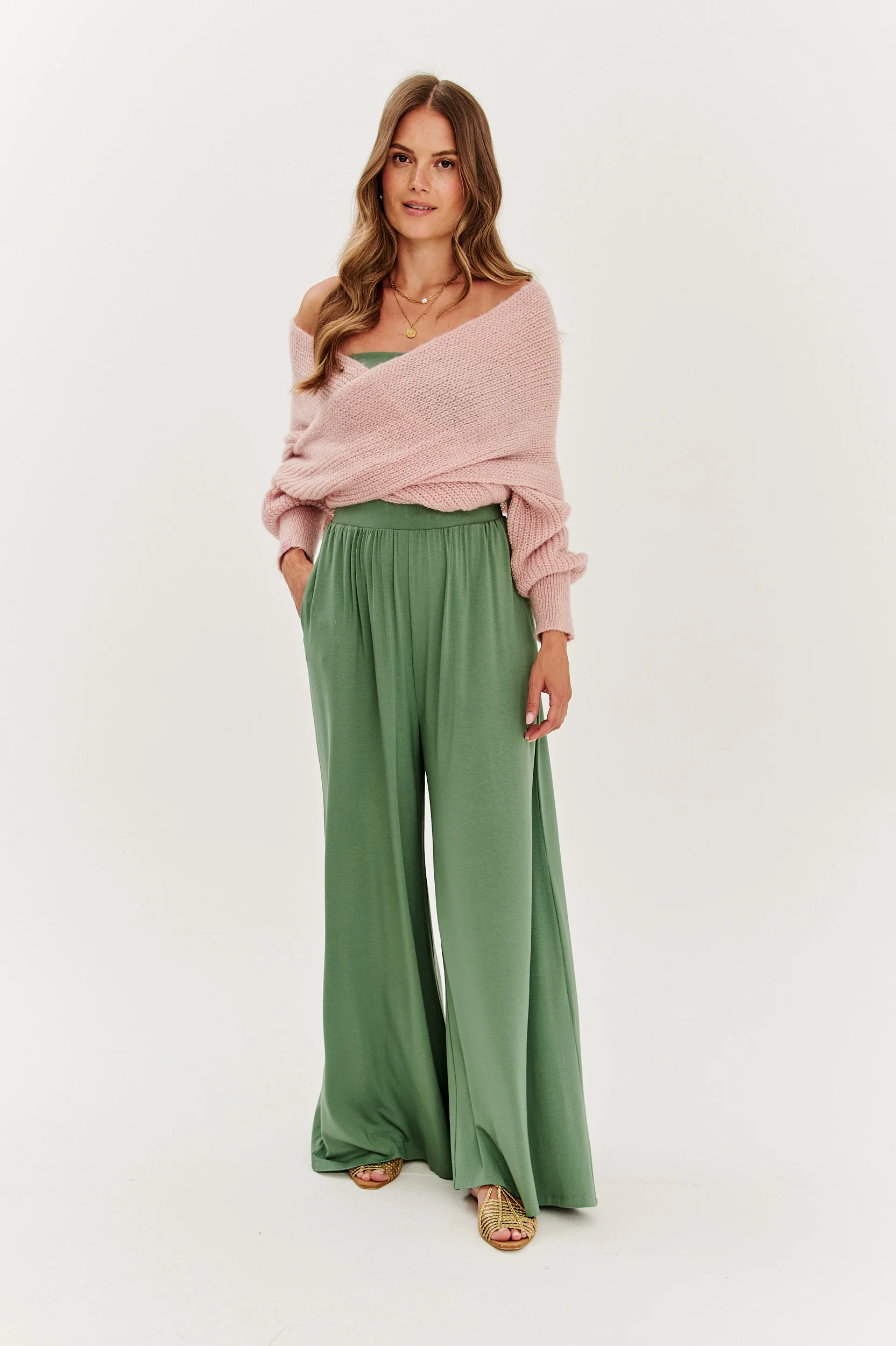 Szerokie spodnie Mint Breeze - Image 14
