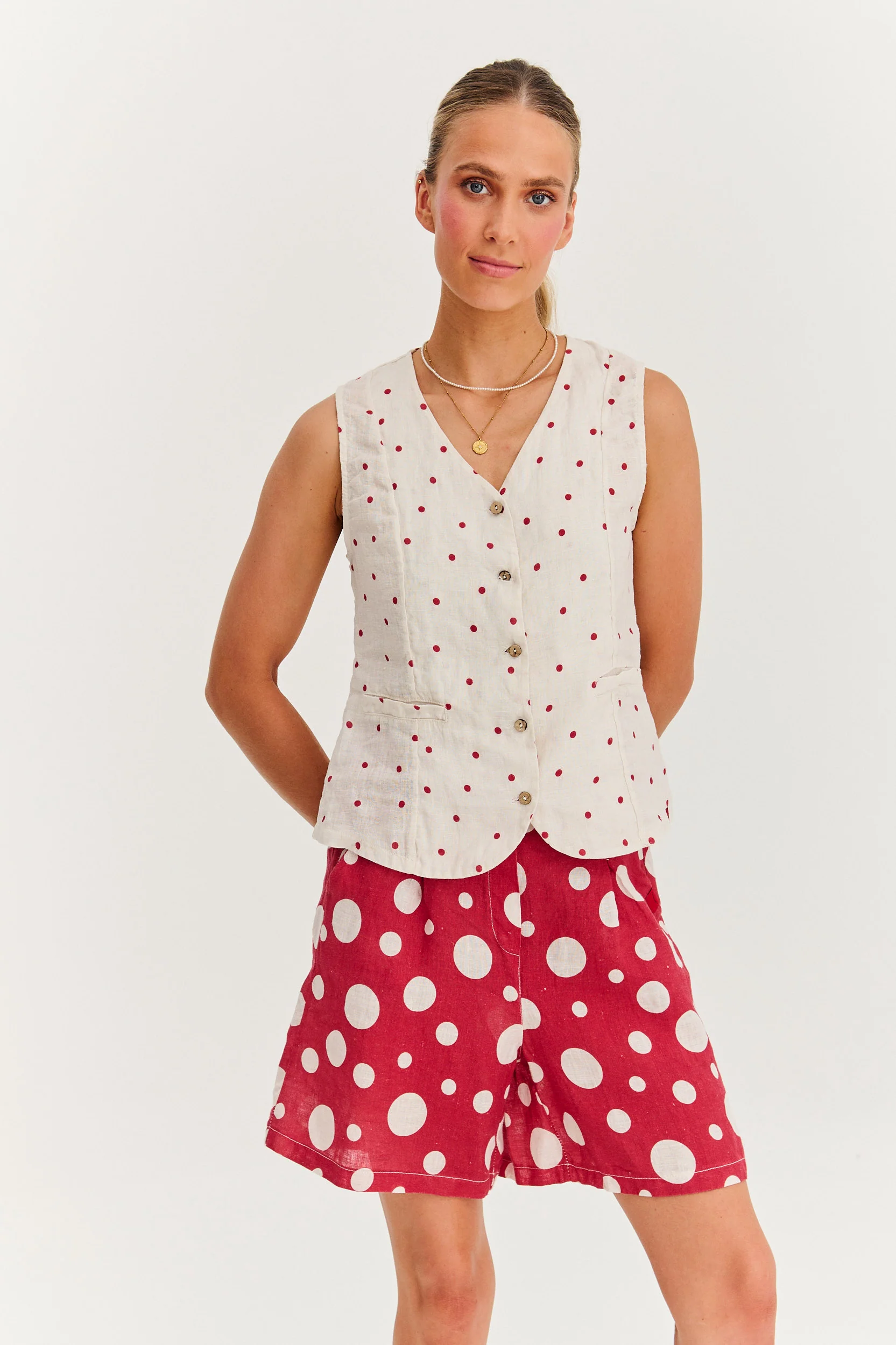 Szorty lniane Berry Drop - Image 10