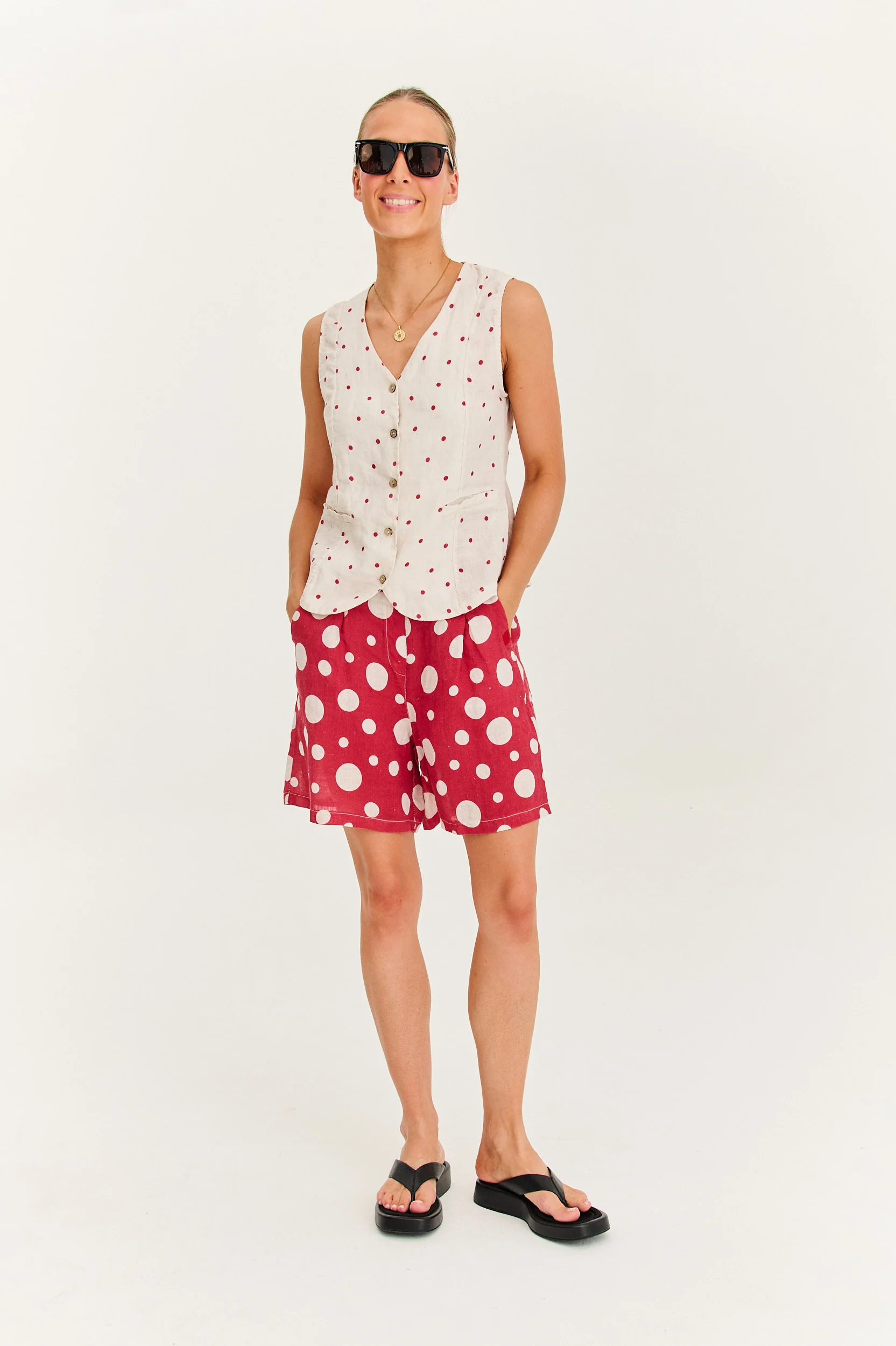 Szorty lniane Berry Drop - Image 11