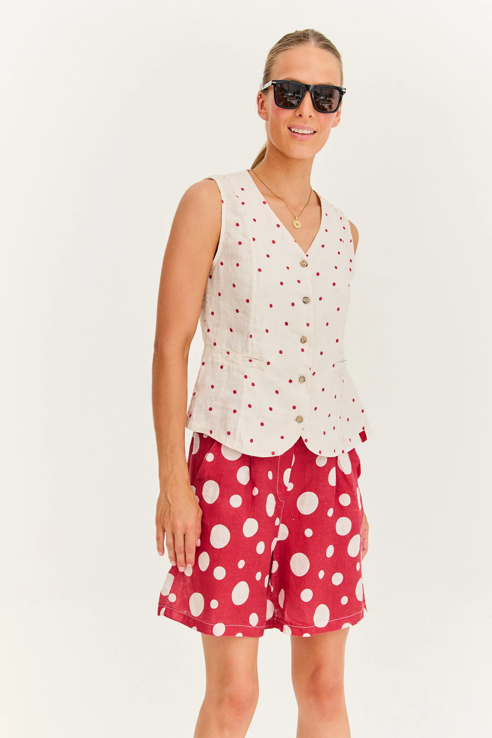 Szorty lniane Berry Drop - Image 13